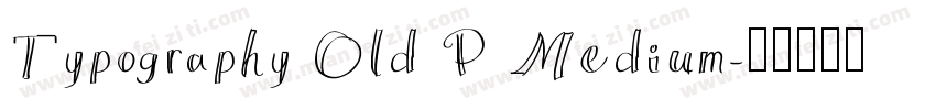 Typography Old P Medium字体转换